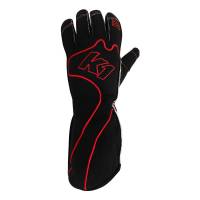 K1 RaceGear RS1 Karting Gloves - Black/Red - X-Large