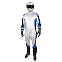 K1 RaceGear Champ Suit -SFI/FIA - White/Blue - 3X-Large (68)