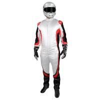 K1 RaceGear - K1 RaceGear Champ Suit -SFI/FIA - White/Red - Large (56) - Image 1