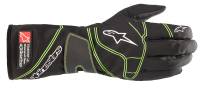Karting Gear Gifts - Karting Glove Gifts - Alpinestars - Alpinestars Tempest v2 WP Karting Glove - Black/Fluorescent Green - Small