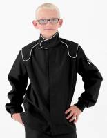 Kids Racing Suits - Crow Junior 1 Layer Driving Suits 2-pc - $127.74 - Crow Enterprizes - Crow Junior Single Layer Proban® Jacket - SFI-3.2A/1 - Black - Youth Large (14-16)
