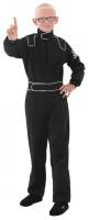 Crow Safety Gear - Crow Junior Single Proban® Layer 1-Piece Suit - SFI-3.2A/1 - Black - Youth Medium (10-12) - Image 1