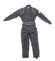 Crow Safety Gear - Crow Junior Single Proban® Layer 1-Piece Suit - SFI-3.2A/1 - Black - Youth Medium (10-12) - Image 2