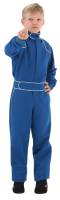 Youth Racing Suits - Crow Junior 1 Layer Driving Suit - $112.03 - Crow Enterprizes - Crow Junior Single Proban® Layer 1-Piece Suit - SFI-3.2A/1 - Blue - Youth Small (6-8)