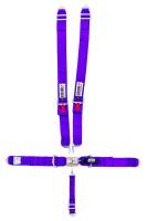 Crow Safety Gear - Crow 5-Way Standard 3" Latch & Link Harness - Stock Car/IMCA Modified - Individual Harness - SFI 16.1 - Purple - Image 2