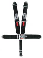 Crow Safety Gear - Crow 5-Way Duck Bill 3" Latch & Link Harness w/ Harness Pads - 55'' Seat Belts - Stock Car/Off-Road - SFI 16.1 - Black - Image 1
