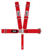 Racing Harnesses - Ratchet Restraint Systems - Crow Enterprizes - Crow 5-Way Standard 3" Latch & Link Harness w/ Ratchet on Left Side - Sprint Cars/Midget/Modified - SFI-16-1 - Red
