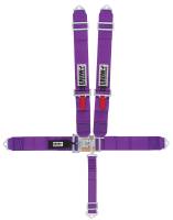 Crow 5-Way Duck Bill 3" Latch & Link Harness - Big Block/IMCA Modified - 40'' Lap Belt - SFI 16.1 - Purple