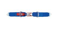 Crow Standard 3" Latch & Link Lap Belts - Pull Down Adjustment - Blue