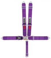 Crow Safety Gear - Crow 5-Way Standard 3" Latch & Link w/ Harness Pads & Springs - Stock Car/Off-Road - SFI 16.1 - Purple - Image 1