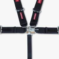 HOLIDAY SALE! - Pyrotect - Pyrotect 5-Point Latch & Link Harness - SFI 16.1 - 3" Width Lap - 2" to 3" HNR Ready Shoulder Harness - Pull Down Adjust - Red