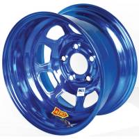 Aero Wheels - Aero 52 Series IMCA Wheels - Aero Race Wheel - Aero 52 Series IMCA Rolled Wheel - Blue Chrome - 15" x 8" - 5 x 4.75" - 2" BS - 19 lbs.