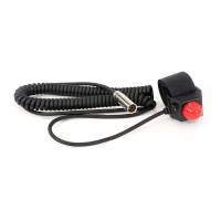 Rugged Radios Velcro Mount Steering Wheel Push to Talk (PTT) with Coil Cord  for Car Harnesses