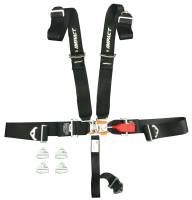 Racing Harnesses - Latch & Link Restraint Systems - Impact - Impact Sportsman Series 5-Point Latch & Link Restraints - 3" - Pull Down Adjust - Snap-In - Black
