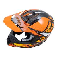 Zamp - Zamp FX-4 Graphic Motocross Helmet - Orange Graphic - Large - Image 2