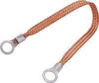 Allstar Performance Flat Braided Copper Ground Strap - 12 Gauge - 9" Long - 5/16" Wide - 3/8" Ring Terminals