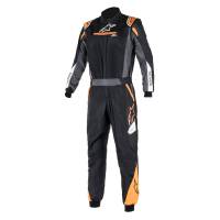 Safety Equipment - Alpinestars - Alpinestars Atom FIA Graphic Suit - Black/Anthracite/Orange Fluo - Size 46