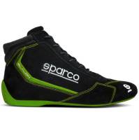 Sparco Slalom Shoe - Black/Green - Size: Euro 36 / US: 4-4.5