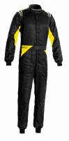 Sparco Sprint Suit - Black/Yellow - Size: Euro 48 / US: Small
