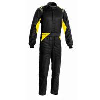 Sparco Sprint Boot Cut Suit - Black/Yellow - Size: Euro 48 / US: Small
