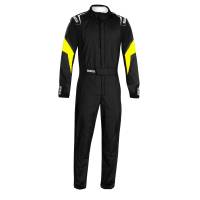 Sparco Competition Boot Cut Suit - Black/Yellow - Size: Euro 48 / US: Small