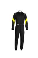 Sparco Competition Suit - Black/Yellow - Size: Euro 48 / US: Small