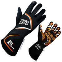 K1 RaceGear Flight Glove - Black/FLO Orange - Medium