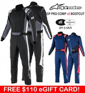 Racing Suits - Shop Multi-Layer SFI-5 Suits - Alpinestars GP Pro Comp v2 Bootcut Suits - $1099.95