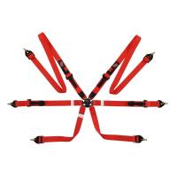 Safety Equipment - Seat Belts & Harnesses - G-Force Racing Gear - G-Force 6-Point 2" Endurance FIA Camlock Harness - Red