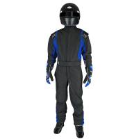 K1 RaceGear Suits - K1 RaceGear Precision II Youth Suit - $399 - K1 RaceGear - K1 RaceGear Precision II YOUTH Fire Suit - Black/Blue - X-Small