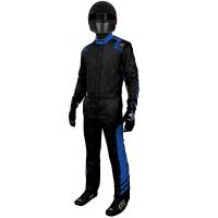 Shop Multi-Layer SFI-5 Suits - K1 RaceGear Aero Suits - $1199.99 - K1 RaceGear - K1 RaceGear K1 Aero Suit  - Black/Blue - Medium / Euro 52
