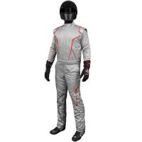K1 RaceGear - K1 RaceGear GT2 Suit - Grey/Red - X-Large / Euro 60 - Image 1