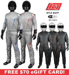 Racing Suits - Shop Multi-Layer SFI-5 Suits - K1 RaceGear GT-2 Suits - $699.99