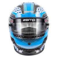 Zamp - Zamp RZ-65D Carbon Helmet - Flo Blue/Gray - Large - Image 2
