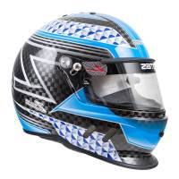 Zamp - Zamp RZ-65D Carbon Helmet - Flo Blue/Gray - Large - Image 3