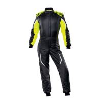 OMP Racing - OMP Tecnica EVO Suit MY2021 - Black/Fluo Yellow - Euro Size 52 - Image 1