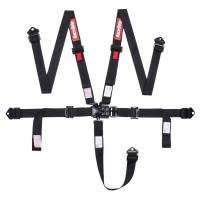 RaceQuip 5 Point 2" Latch & Link Harness - Pull Down - Individual Shoulder Harness - Bolt-in/Wrap Around - Black