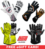 K1 RaceGear Gloves Free eGift Card Promotion