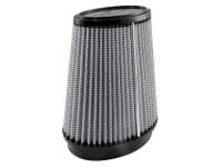 aFe Power Magnum FLOW Pro DRY S Air Filter Element - 4 x 4-3/4" Base - 2-1/2 x 4-1/4" Top - 6" Tall - 3 x 4-3/4" Flange - Synthetic - White