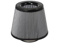 aFe Power Magnum FLOW Pro DRY S Air Filter Element - 7 x 10" Base Diameter - 7" Top Diameter - 8" Tall - 5-1/2" Flange - Synthetic - White - Universal