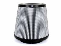 aFe Power Magnum FORCE Pro Dry S Air Filter Element - Conical - 9" Base Diameter - 7" Top Diameter - 8" Tall - 5-1/2" Flange - Synthetic - White