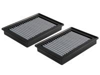aFe Power Magnum FLOW Pro DRY S Air Filter Element - Panel - Synthetic - White - Infiniti Q50 2016-20 - (Pair)