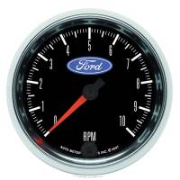 Auto Meter Tachometer - Electric - Analog - 3-3/8" Diameter - Ford Logo - Black Face