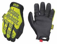 Mechanix Wear Hi-Vis Gloves - Hook and Loop - Synthetic Leather - Yellow/Black - Small -