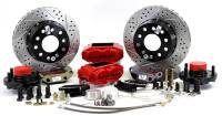 Brake System - Baer Disc Brakes - Baer SS4 Plus Brake System - Front - 4 Piston Caliper - 11.000" Drilled/Slotted - 2 Piece Rotor - Aluminum - Red