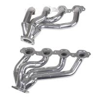 BBK Performance Shorty Headers - 1-3/4" Primary - Stock Collector Flange - Steel - Silver Ceramic