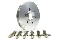 The Blower Shop V-Belt Accessory Pulley - 1 Groove - 6.00" Diameter - Hardware Included - Aluminum - Polished - Chevy V8