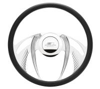 Billet Specialties Psycho Steering Wheel Half Wrap - 15.5" Diameter - Aluminum - Polished