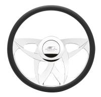 Billet Specialties Twinspin Steering Wheel Half Wrap - 15.5" Diameter - Aluminum - Polished