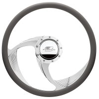 Billet Specialties Spyder Steering Wheel Half Wrap - 15.5" Diameter - Aluminum - Polished